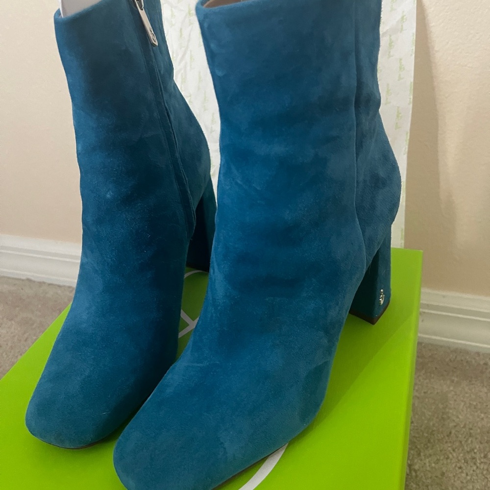 Sam Edelman Blue Suede Boots